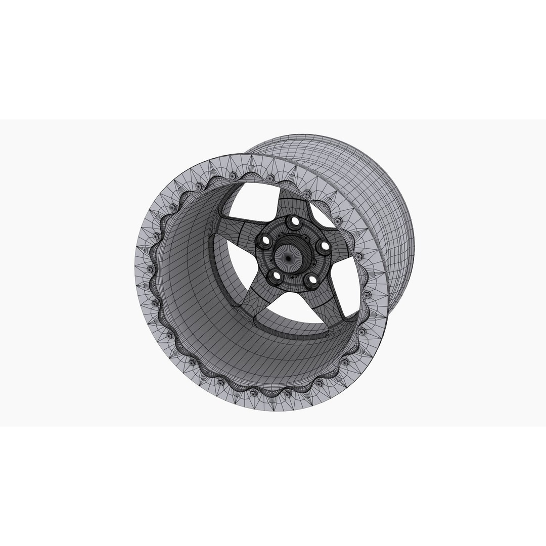 3030 Autosport Launch Drag Wheel 3D Model – Low Poly Game Ready Asset, FBX - View 14