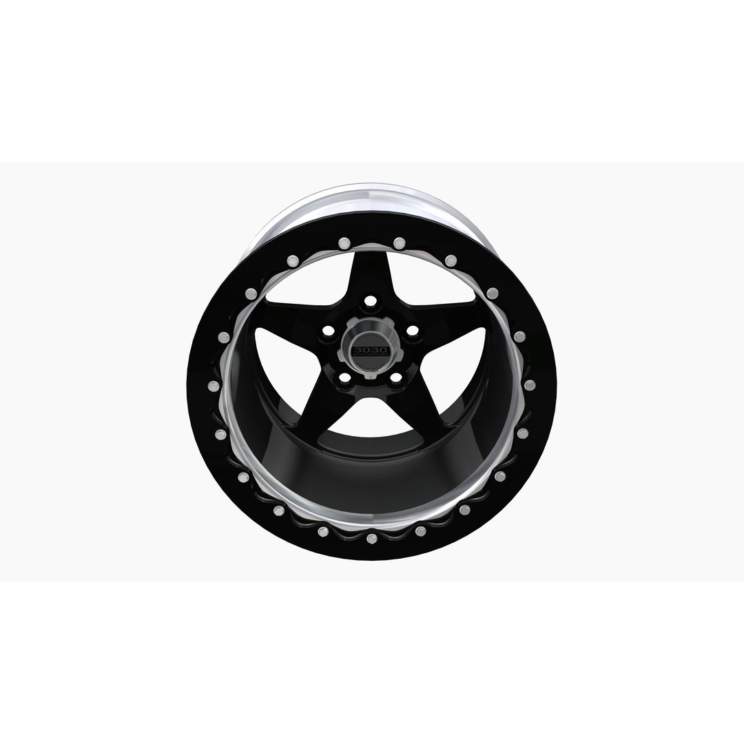3030 Autosport Launch Drag Wheel 3D Model – Low Poly Game Ready Asset, FBX - View 5