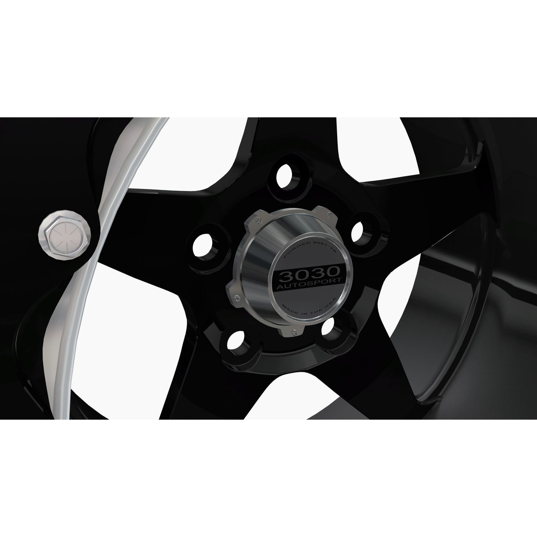 3030 Autosport Launch Drag Wheel 3D Model – Low Poly Game Ready Asset, FBX - View 7