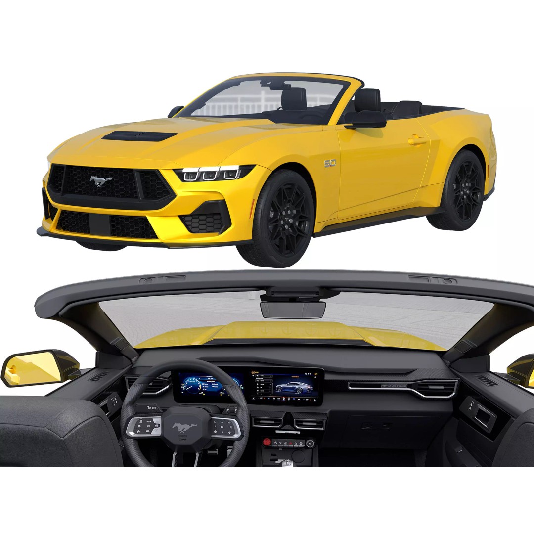 Mustang GT Convertible 2024 3D Model – High Poly Game-Ready Asset, FBX - View 2