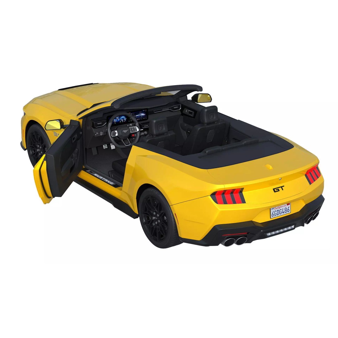 Mustang GT Convertible 2024 3D Model – High Poly Game-Ready Asset, FBX - View 4