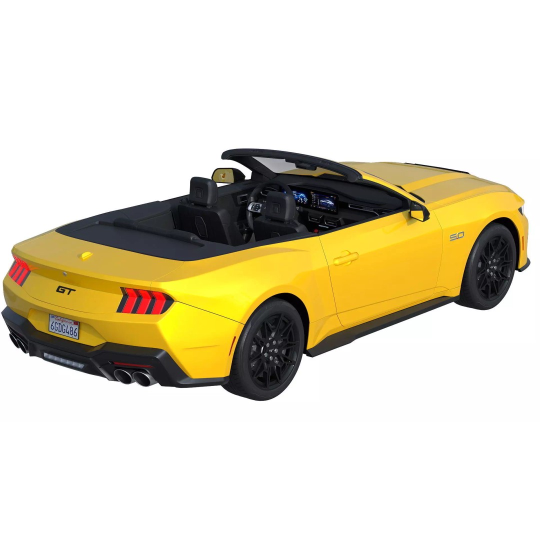 Mustang GT Convertible 2024 3D Model – High Poly Game-Ready Asset, FBX - View 5