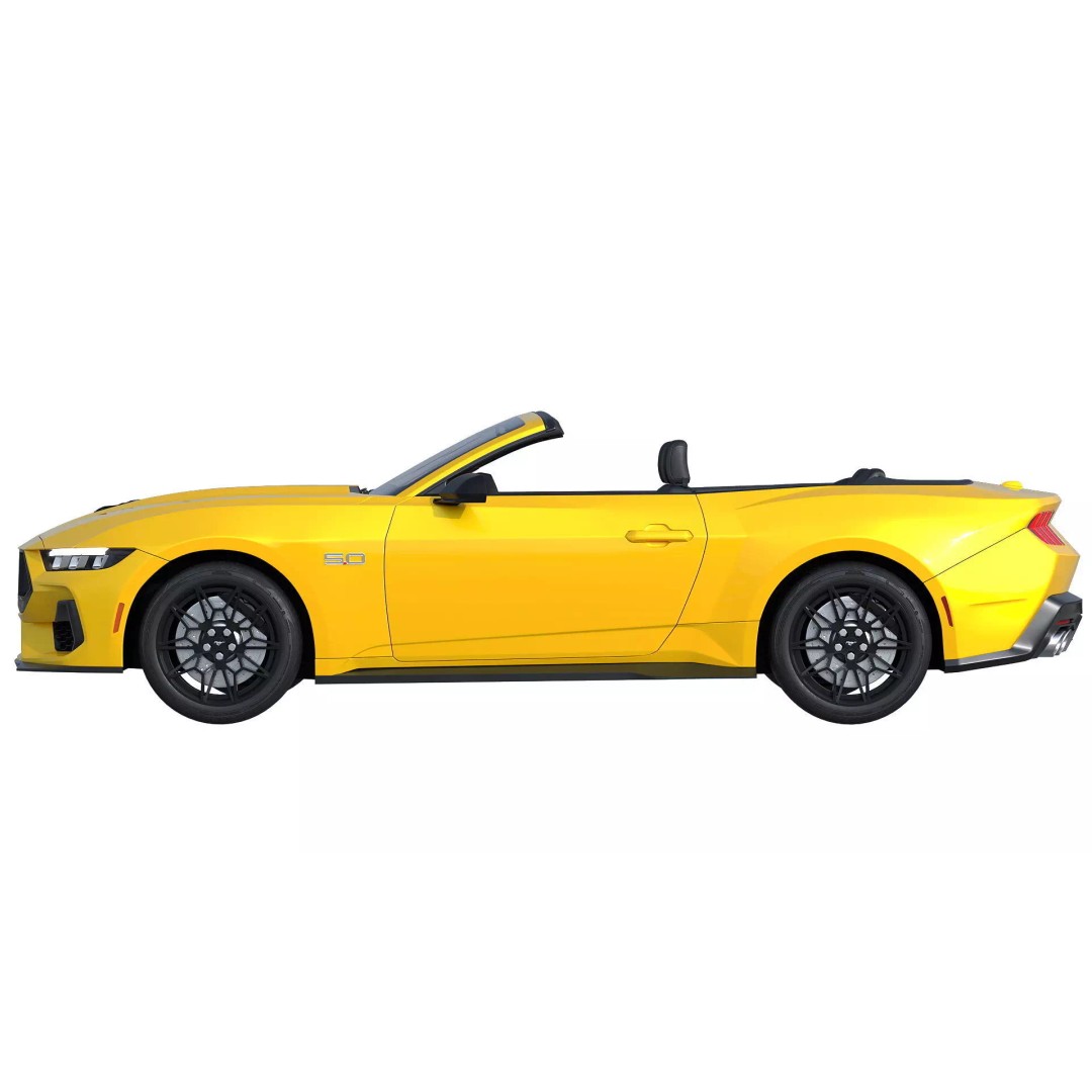Mustang GT Convertible 2024 3D Model – High Poly Game-Ready Asset, FBX - View 6