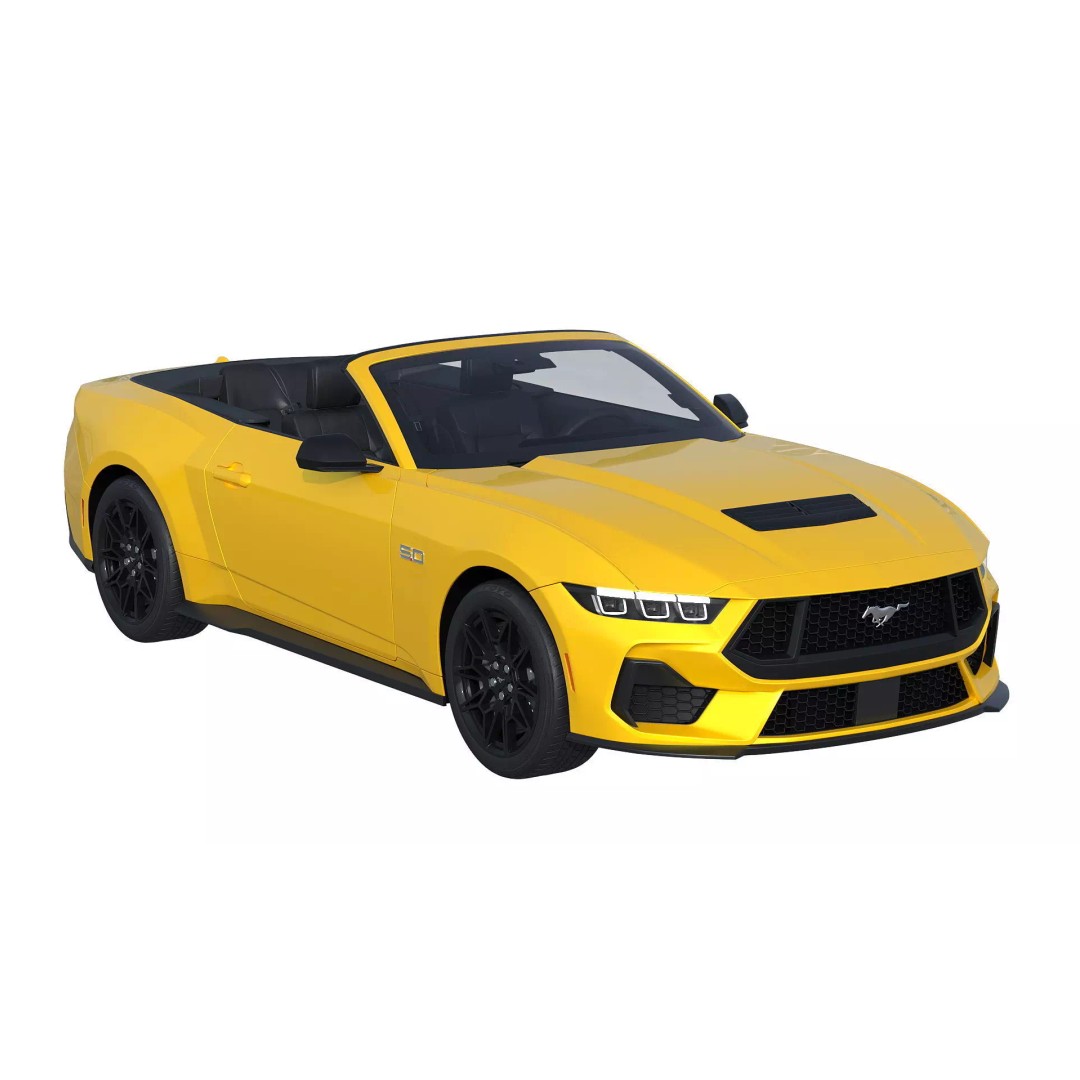 Mustang GT Convertible 2024 3D Model – High Poly Game-Ready Asset, FBX - View 7