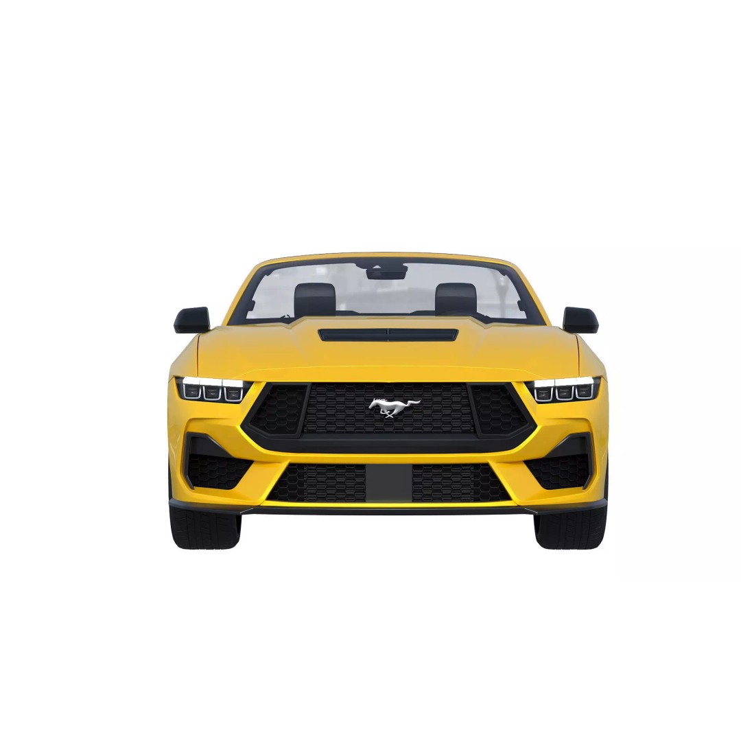 Mustang GT Convertible 2024 3D Model – High Poly Game-Ready Asset, FBX - View 8