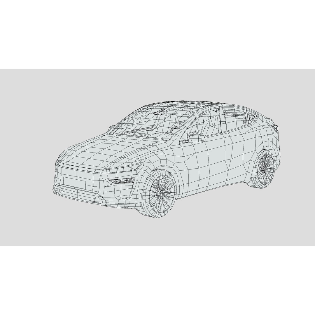 Tesla Model Y 3D Model – Low Poly Game Asset, FBX, PBR Textures - View 3