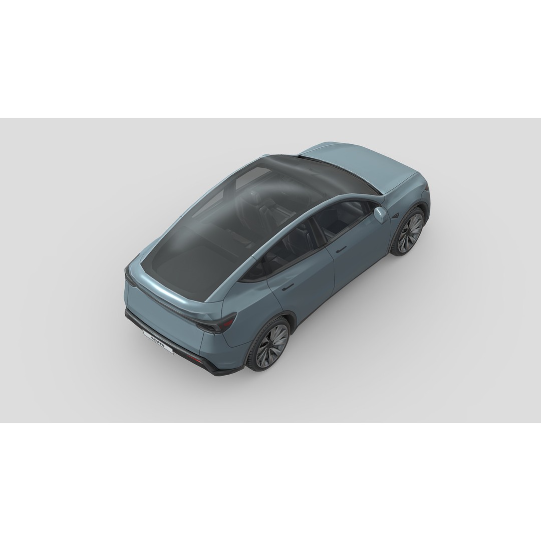 Tesla Model Y 3D Model – Low Poly Game Asset, FBX, PBR Textures - View 7