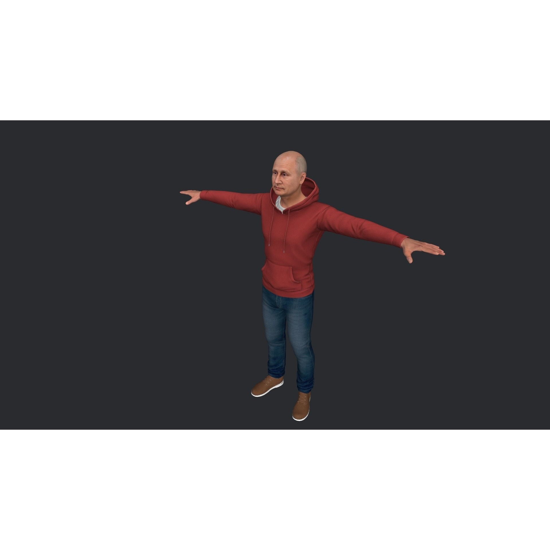 Vladimir Putin - Low-Poly Game-Ready 3D Model - View 12