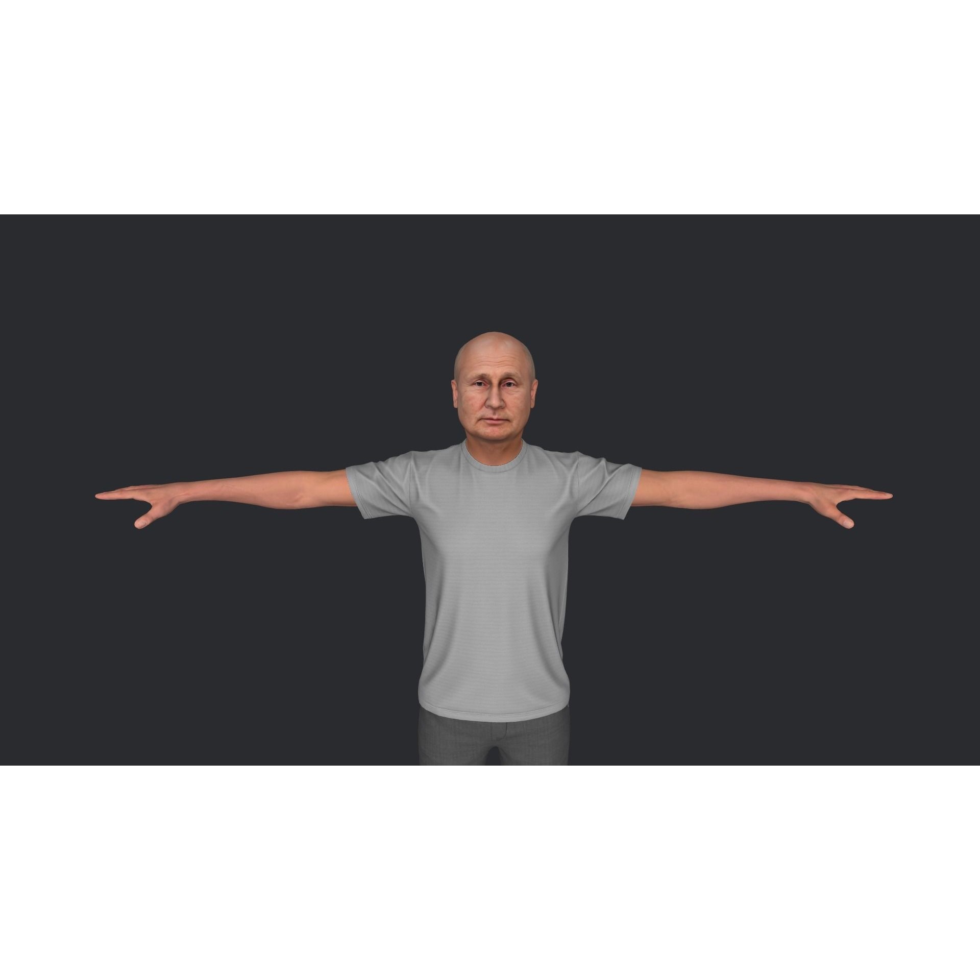 Vladimir Putin - Low-Poly Game-Ready 3D Model - View 16