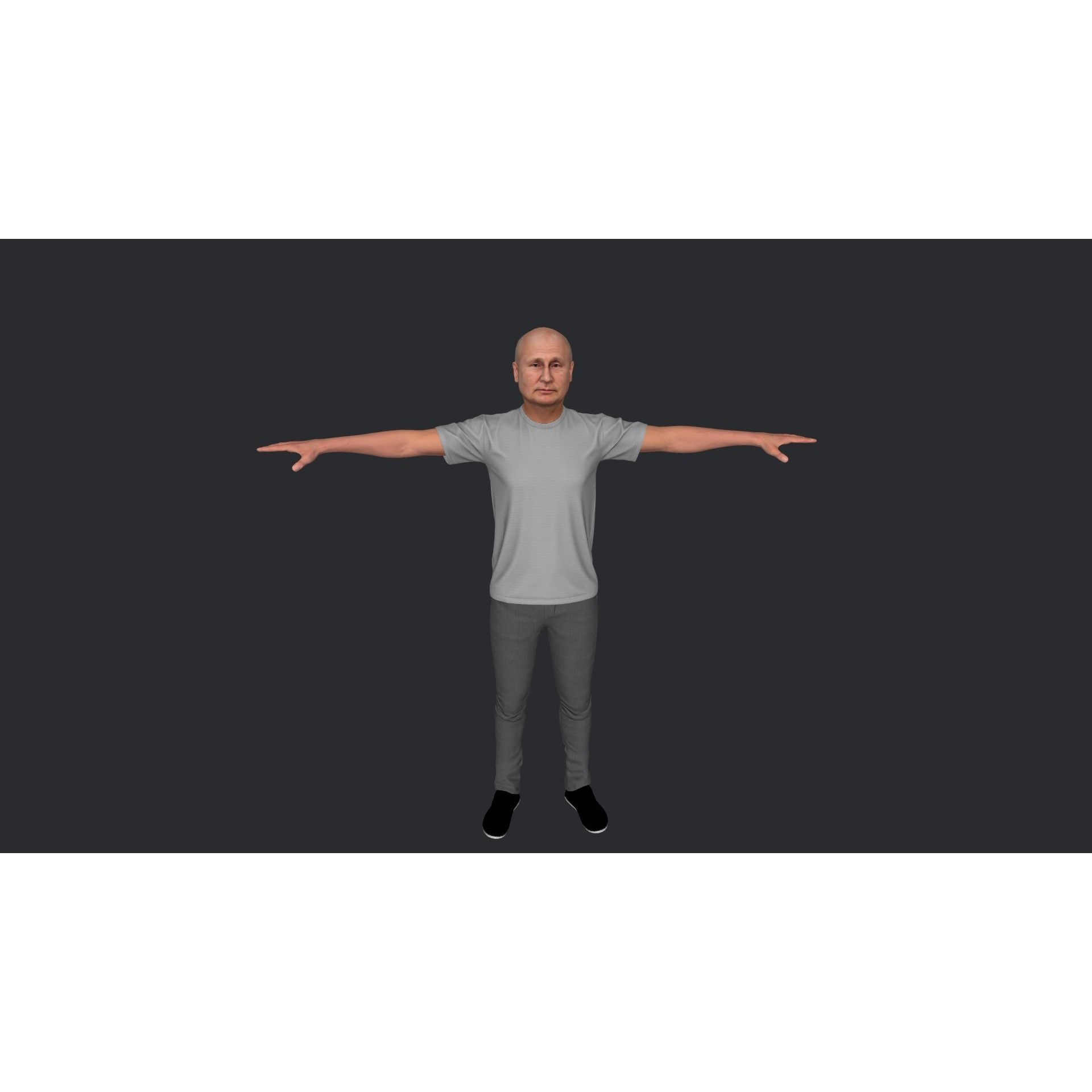 Vladimir Putin - Low-Poly Game-Ready 3D Model - View 17