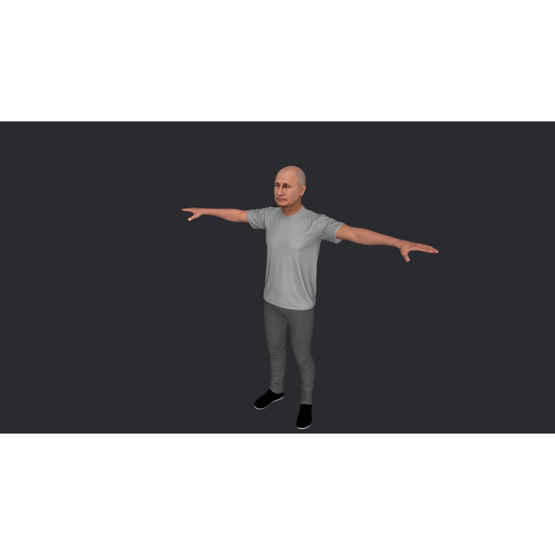 Vladimir Putin - Low-Poly Game-Ready 3D Model - View 18