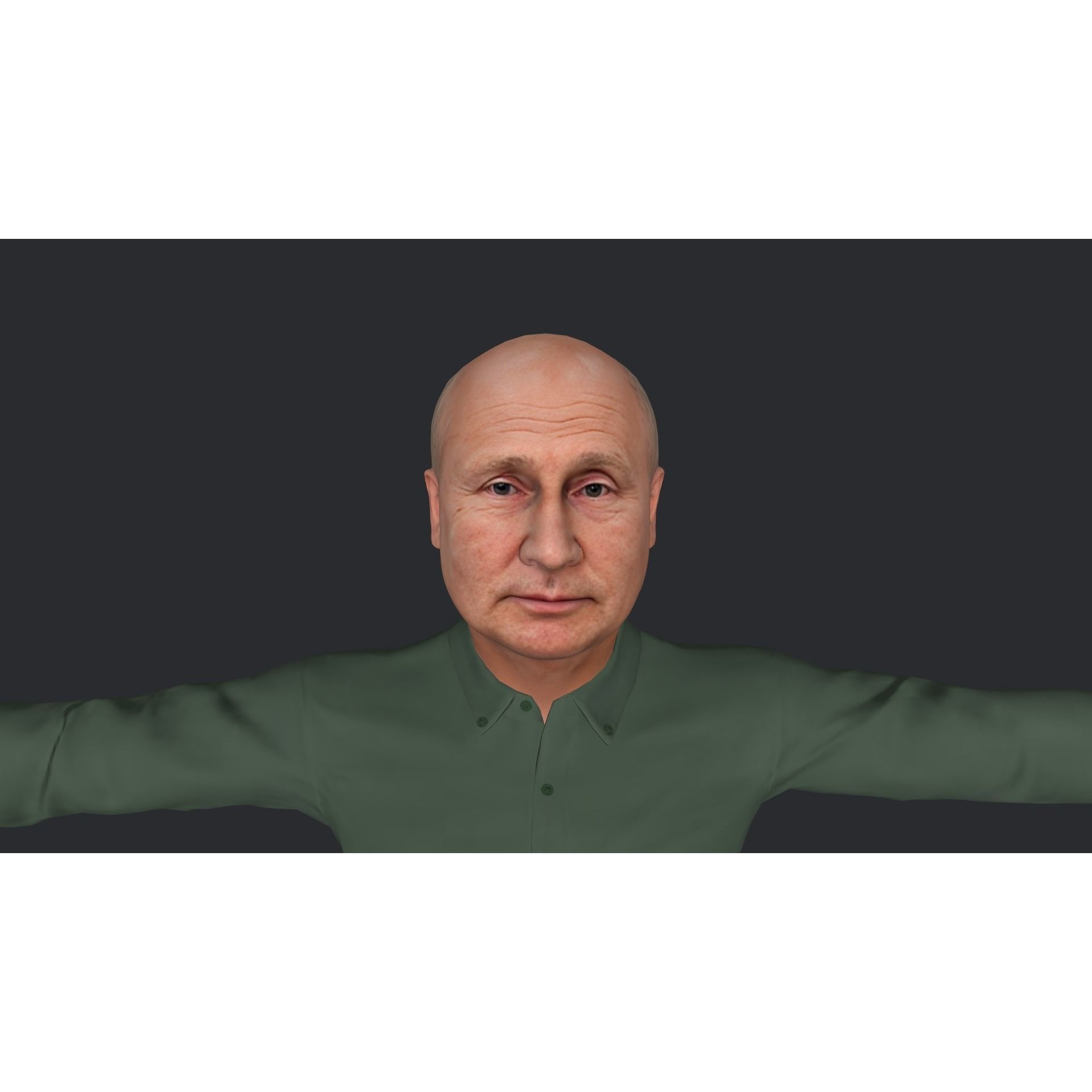Vladimir Putin - Low-Poly Game-Ready 3D Model - View 22