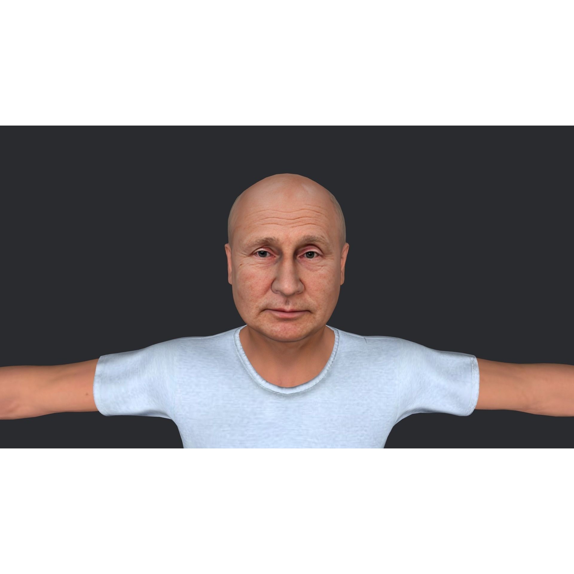 Vladimir Putin - Low-Poly Game-Ready 3D Model - View 4