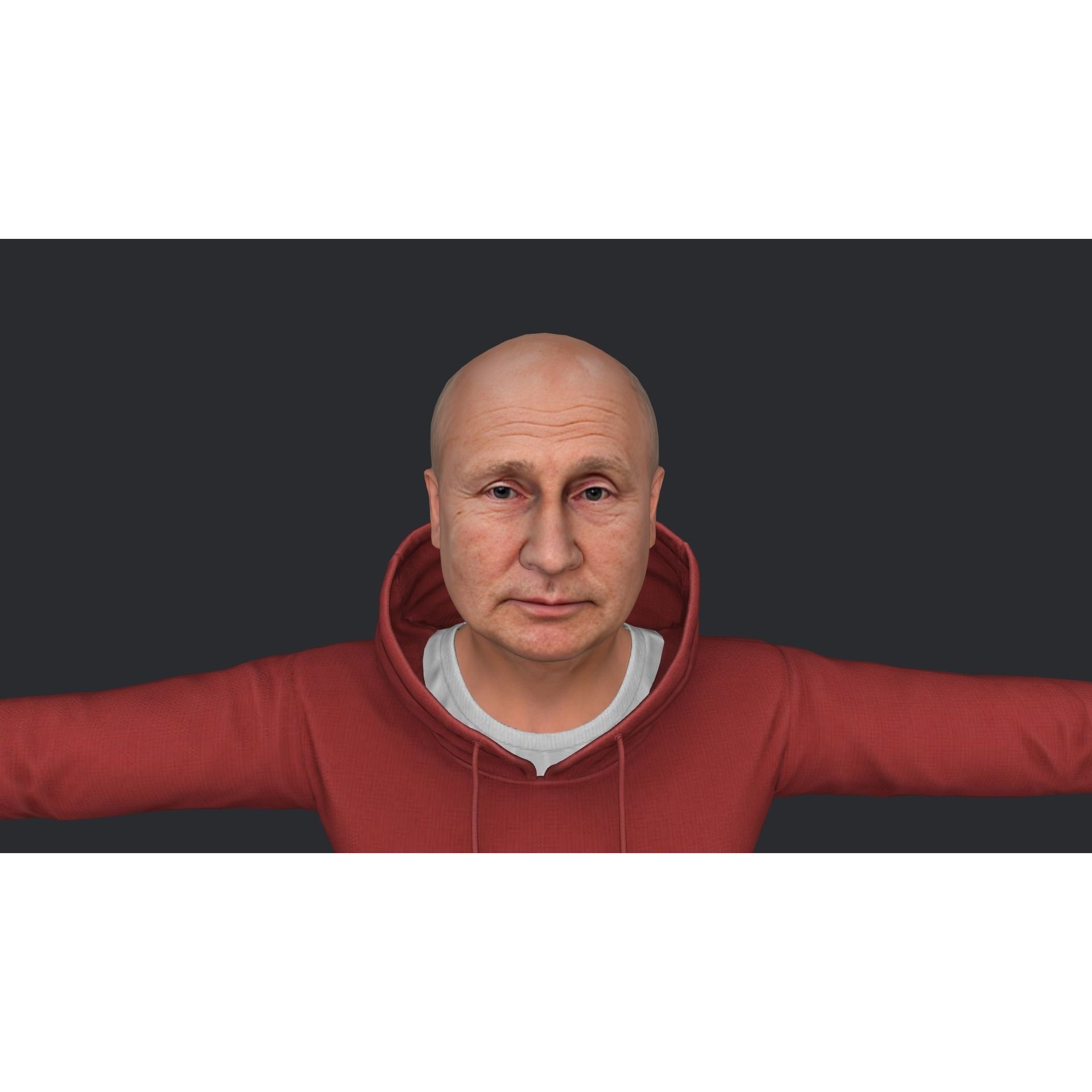 Vladimir Putin - Low-Poly Game-Ready 3D Model - View 9