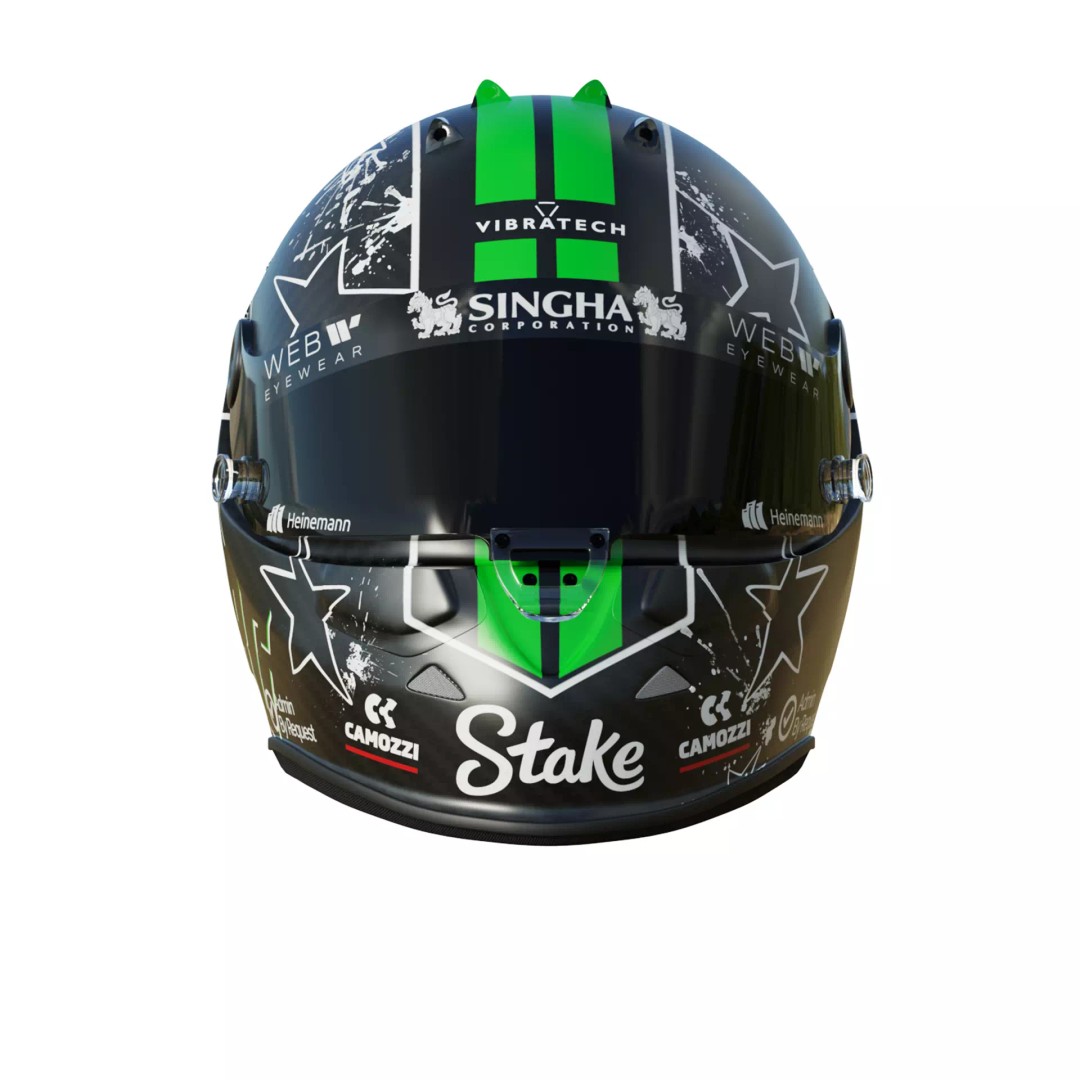 Nico Hulkenberg Helmet 3D Model – High Poly PBR Game Asset, FBX, OBJ - View 10