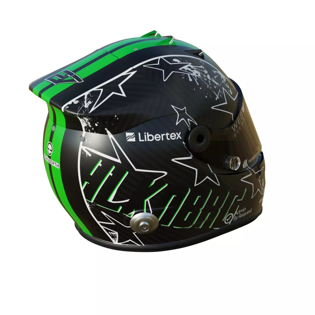 Nico Hulkenberg Helmet 3D Model – High Poly PBR Game Asset, FBX, OBJ - View 13