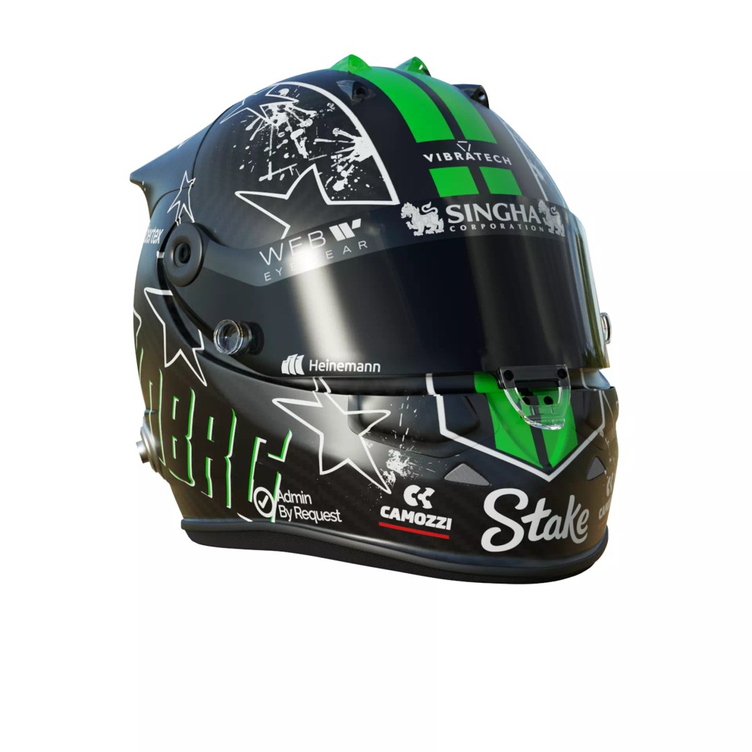 Nico Hulkenberg Helmet 3D Model – High Poly PBR Game Asset, FBX, OBJ - View 9