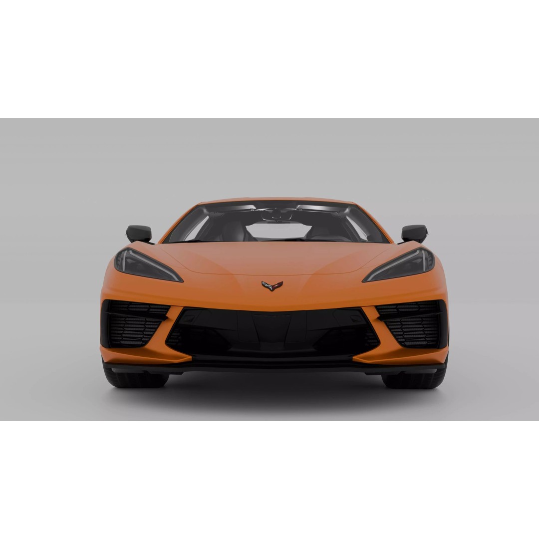 Chevrolet Corvette C8 3D Model – High Poly Game-Ready Asset, FBX, OBJ - View 4