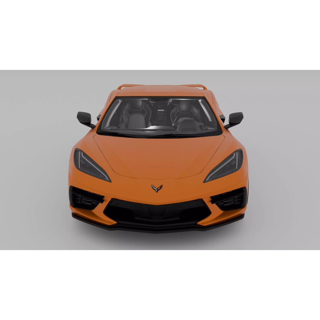 Chevrolet Corvette C8 3D Model – High Poly Game-Ready Asset, FBX, OBJ - View 5
