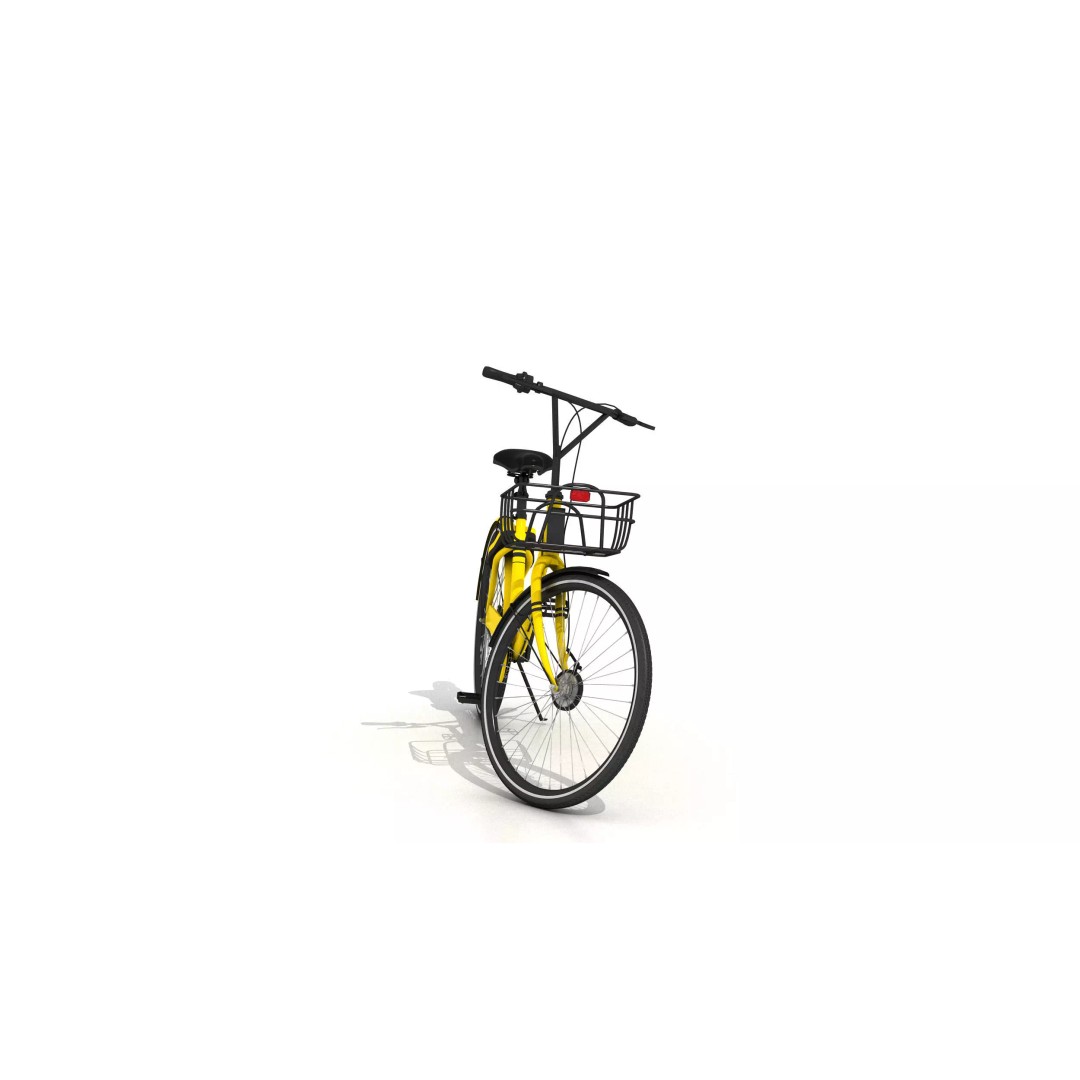 Ofo Sharing Bicycles 3D Model – Realistic Polygon Mesh, FBX, Game Ready - View 10