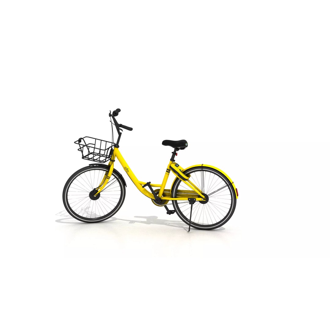 Ofo Sharing Bicycles 3D Model – Realistic Polygon Mesh, FBX, Game Ready - View 2
