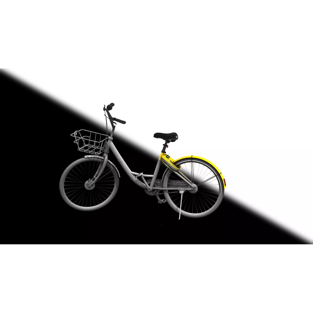 Ofo Sharing Bicycles 3D Model – Realistic Polygon Mesh, FBX, Game Ready - View 3