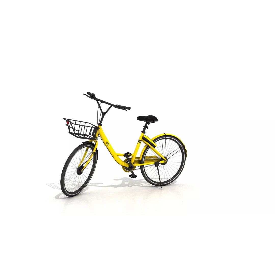 Ofo Sharing Bicycles 3D Model – Realistic Polygon Mesh, FBX, Game Ready - View 4