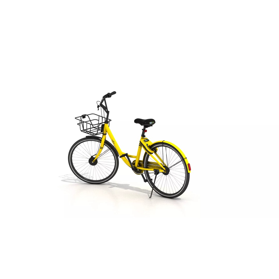 Ofo Sharing Bicycles 3D Model – Realistic Polygon Mesh, FBX, Game Ready - View 5