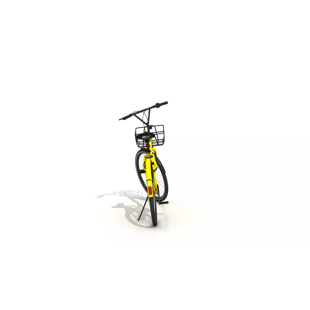 Ofo Sharing Bicycles 3D Model – Realistic Polygon Mesh, FBX, Game Ready - View 6
