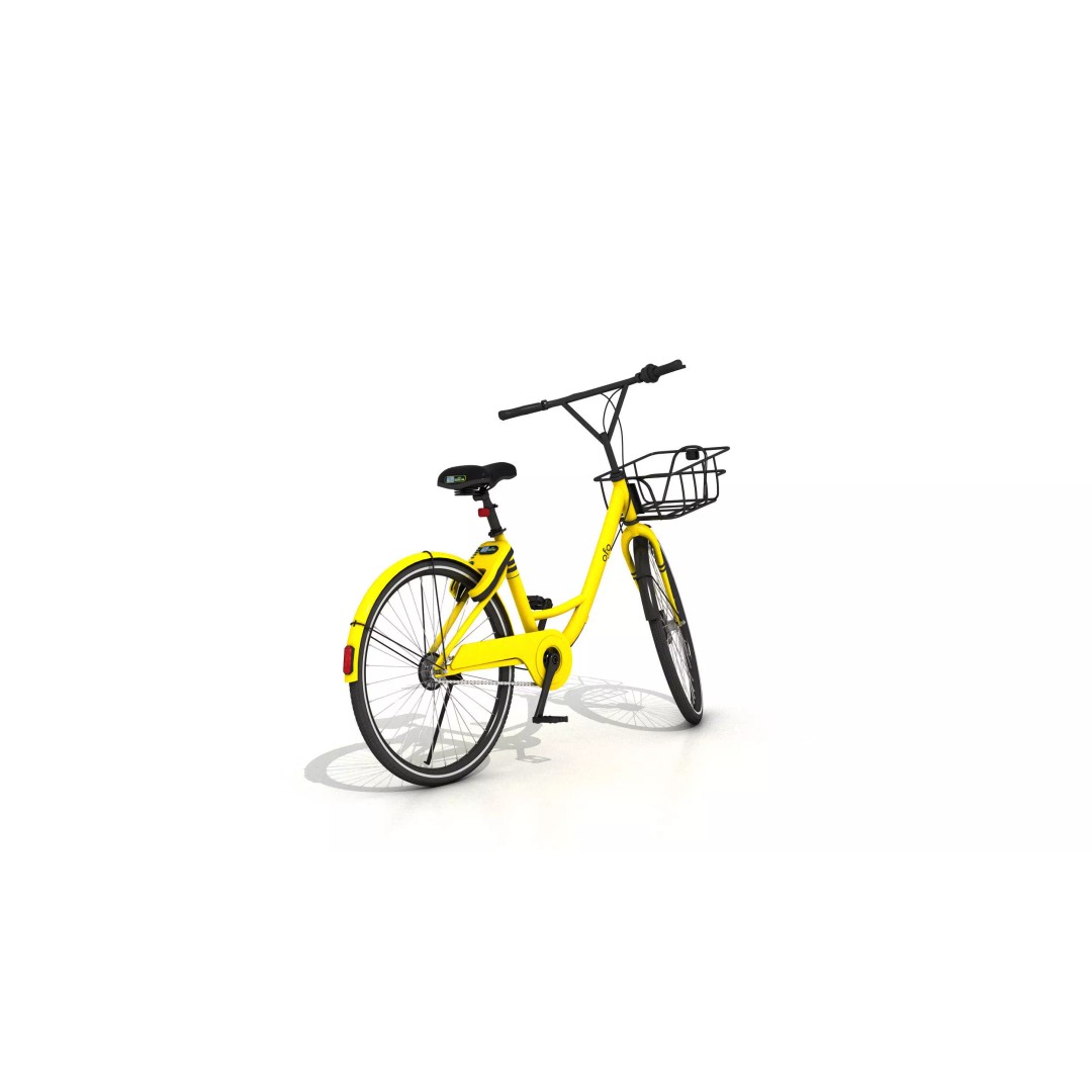Ofo Sharing Bicycles 3D Model – Realistic Polygon Mesh, FBX, Game Ready - View 7