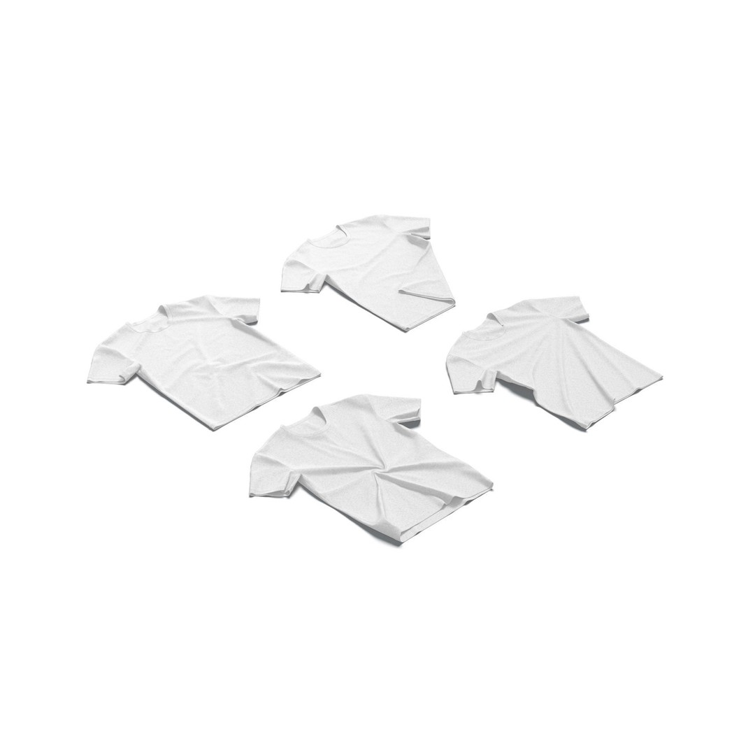Folded T-Shirt 3D Model – Low Poly Game Asset, FBX, OBJ, PBR - View 3