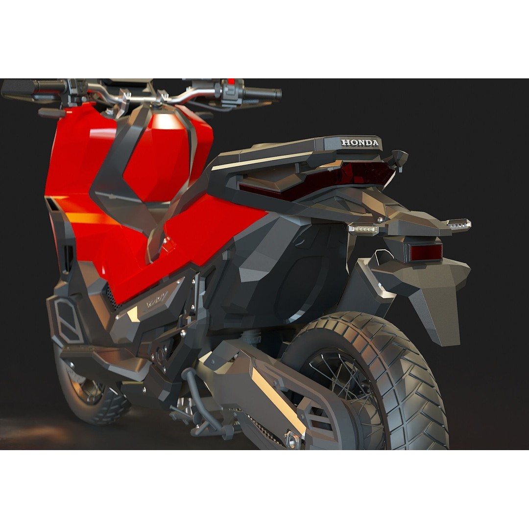 Honda X ADV 2020 3D Model – Realistic Motorcycle Base Mesh, OBJ