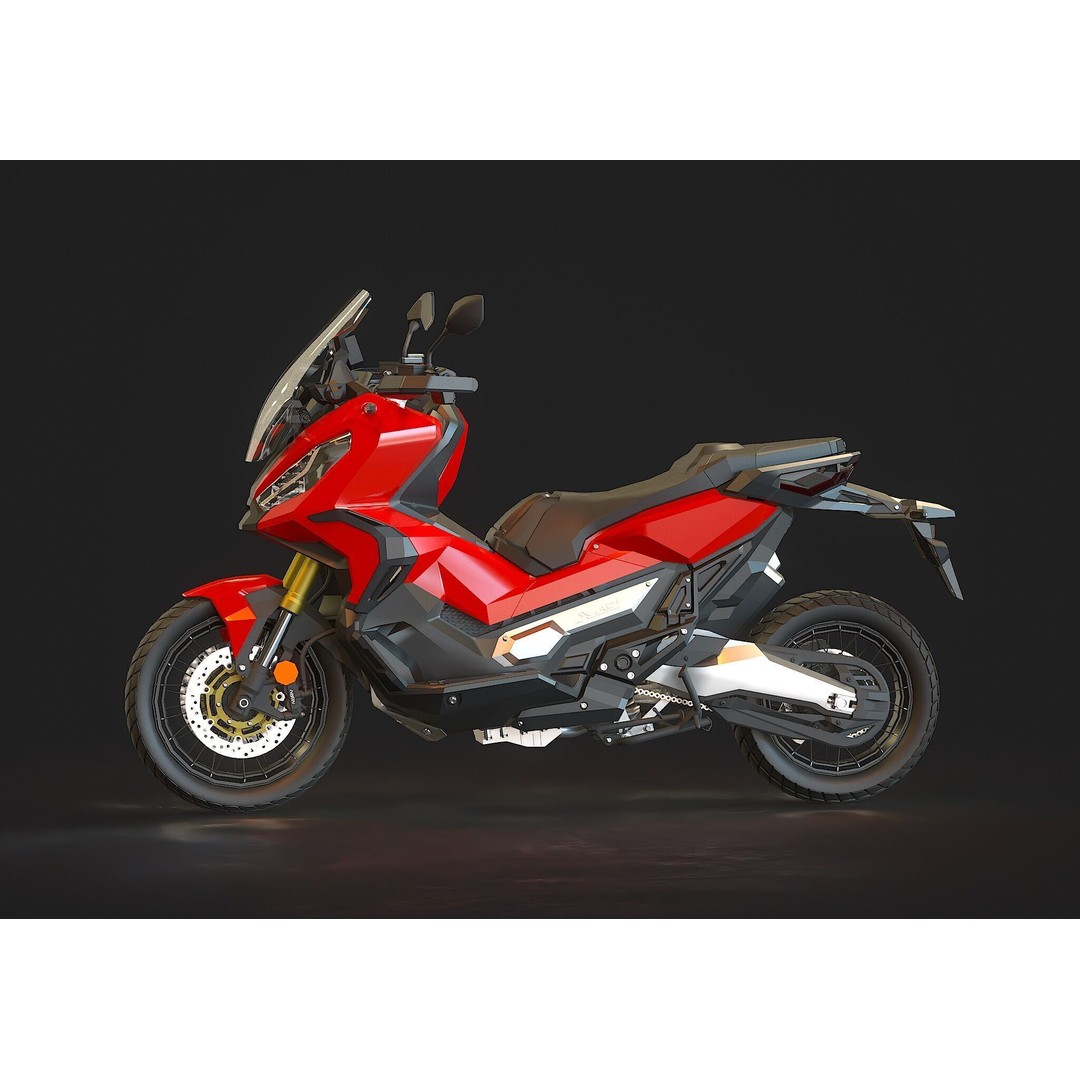 Honda X ADV 2020 3D Model – Realistic Motorcycle Base Mesh, OBJ - View 3