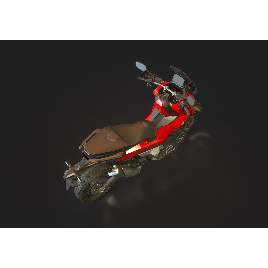 Honda X ADV 2020 3D Model – Realistic Motorcycle Base Mesh, OBJ - View 4