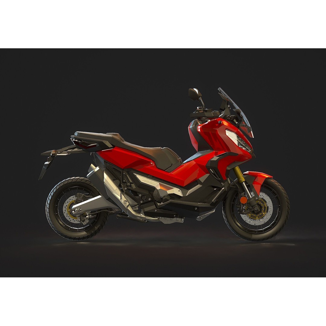 Honda X ADV 2020 3D Model – Realistic Motorcycle Base Mesh, OBJ - View 5