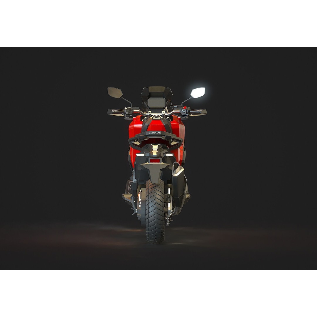 Honda X ADV 2020 3D Model – Realistic Motorcycle Base Mesh, OBJ - View 7