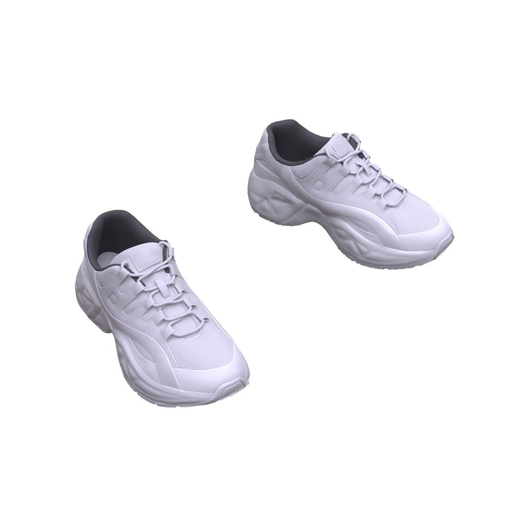 Sneakers 3D Model – Low Poly Rigged Game Asset, FBX, Blender - View 10