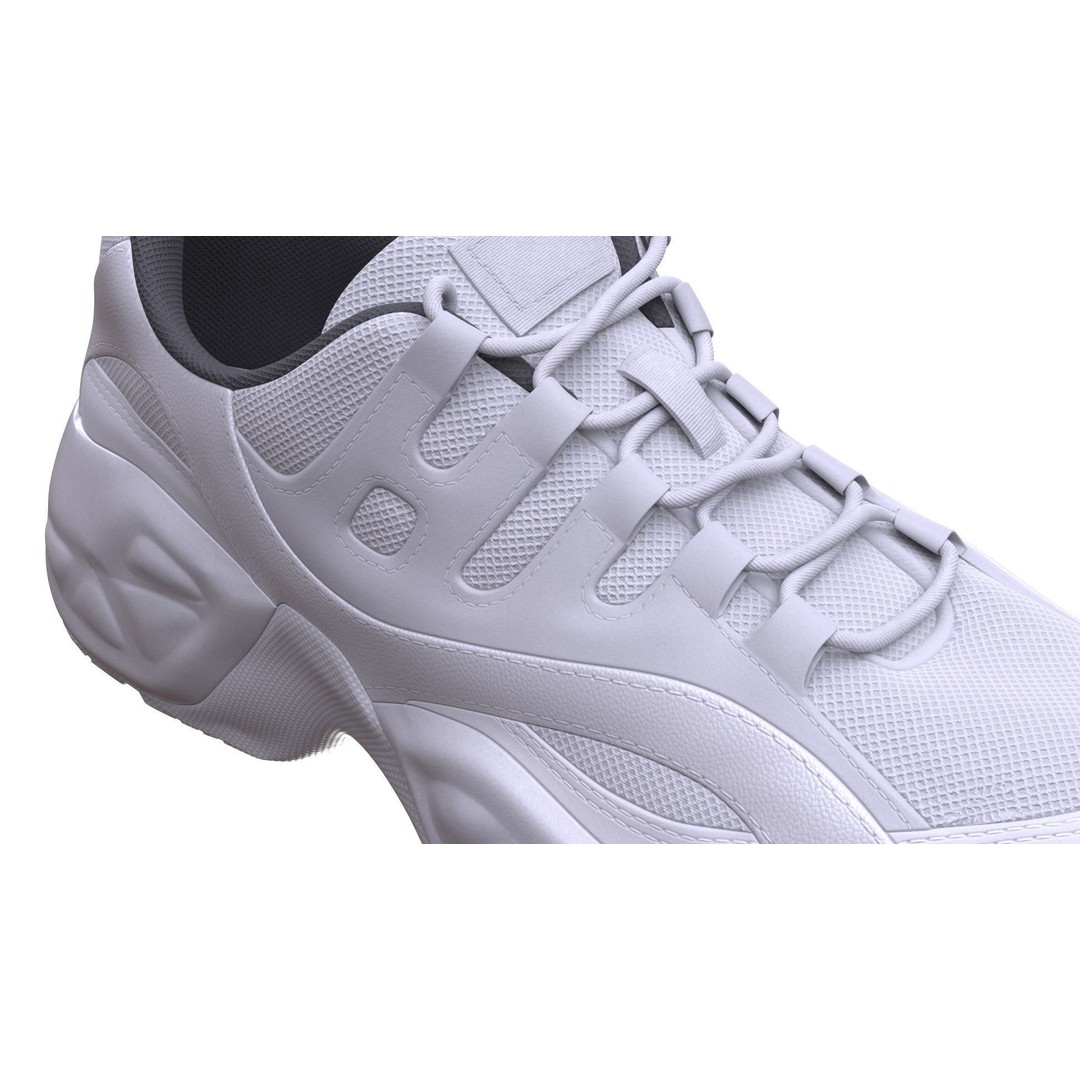 Sneakers 3D Model – Low Poly Rigged Game Asset, FBX, Blender - View 11