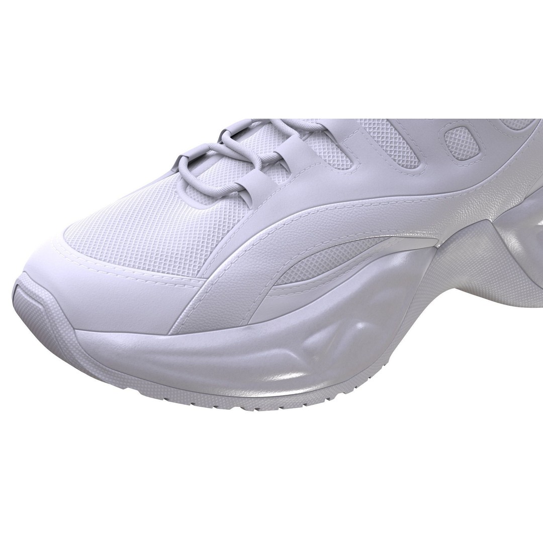 Sneakers 3D Model – Low Poly Rigged Game Asset, FBX, Blender - View 12