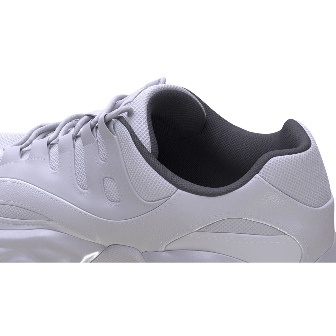 Sneakers 3D Model – Low Poly Rigged Game Asset, FBX, Blender - View 13