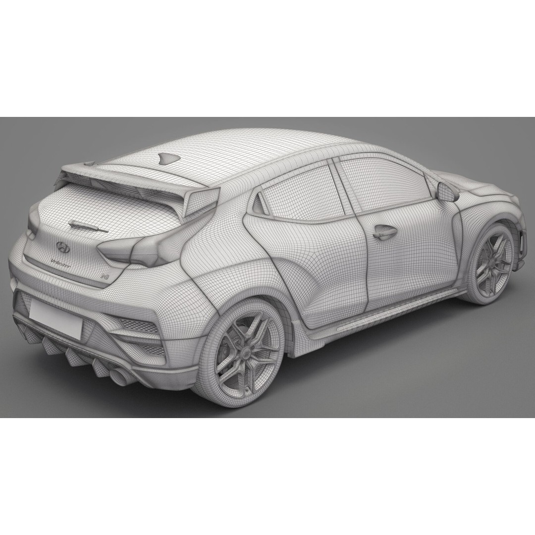 Hyundai Veloster N 3D Model – High Poly Game Ready Asset, FBX, OBJ