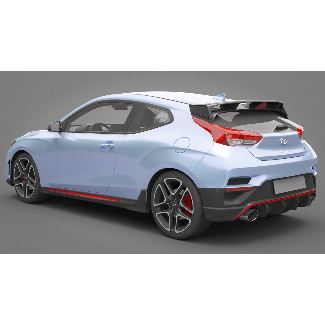 Hyundai Veloster N 3D Model – High Poly Game Ready Asset, FBX, OBJ - View 10