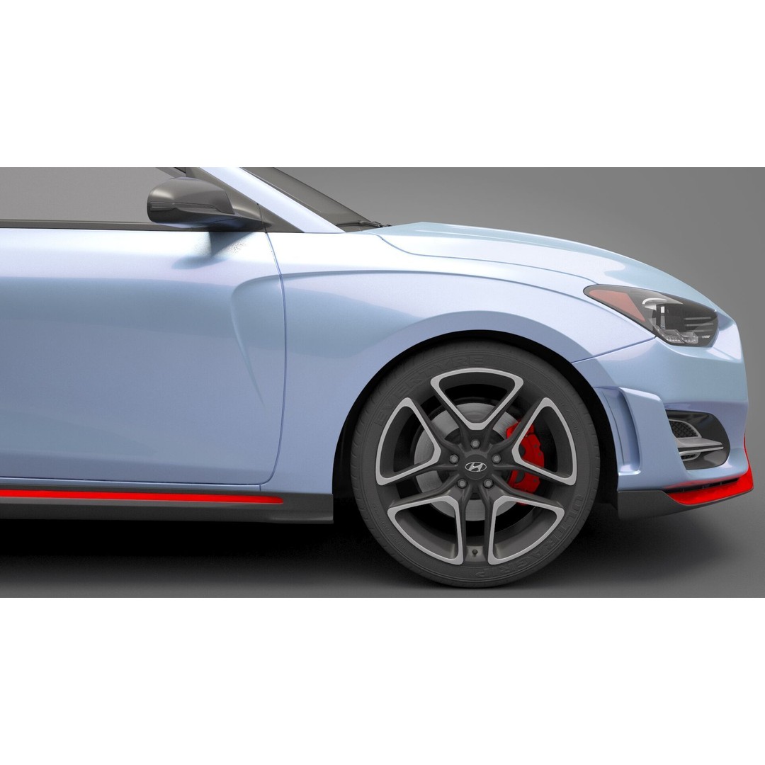 Hyundai Veloster N 3D Model – High Poly Game Ready Asset, FBX, OBJ - View 13