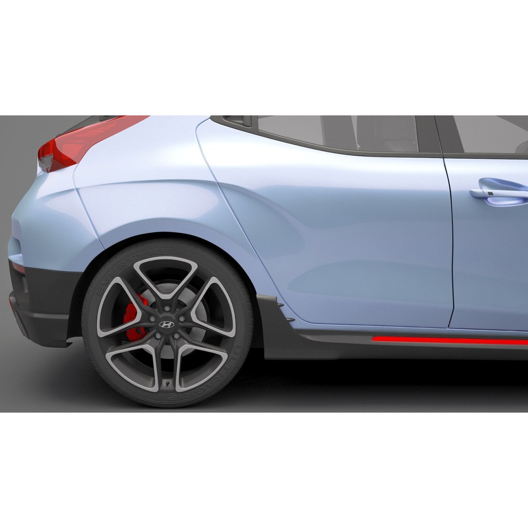 Hyundai Veloster N 3D Model – High Poly Game Ready Asset, FBX, OBJ - View 14