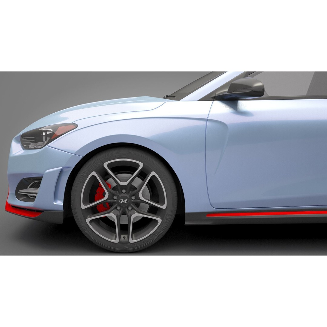 Hyundai Veloster N 3D Model – High Poly Game Ready Asset, FBX, OBJ - View 15