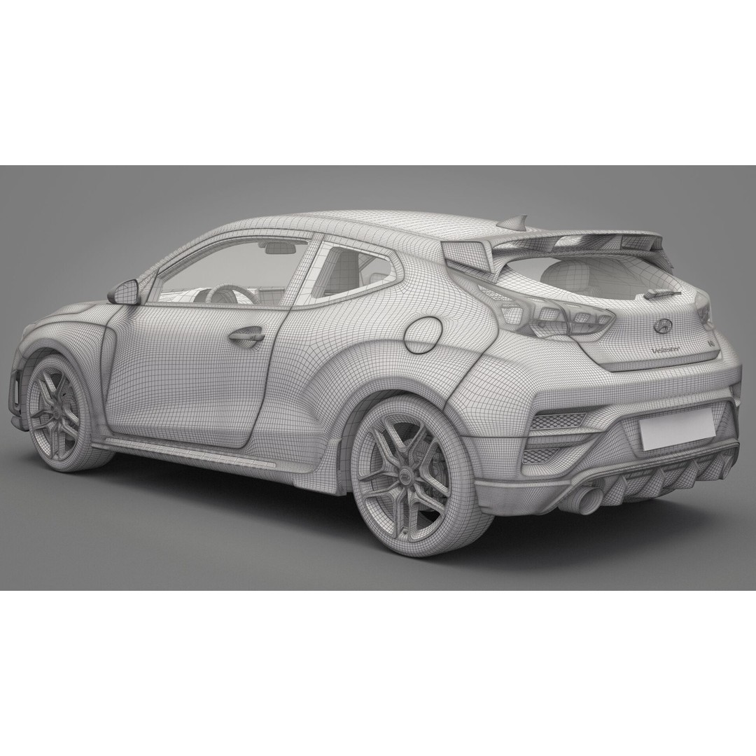 Hyundai Veloster N 3D Model – High Poly Game Ready Asset, FBX, OBJ - View 22