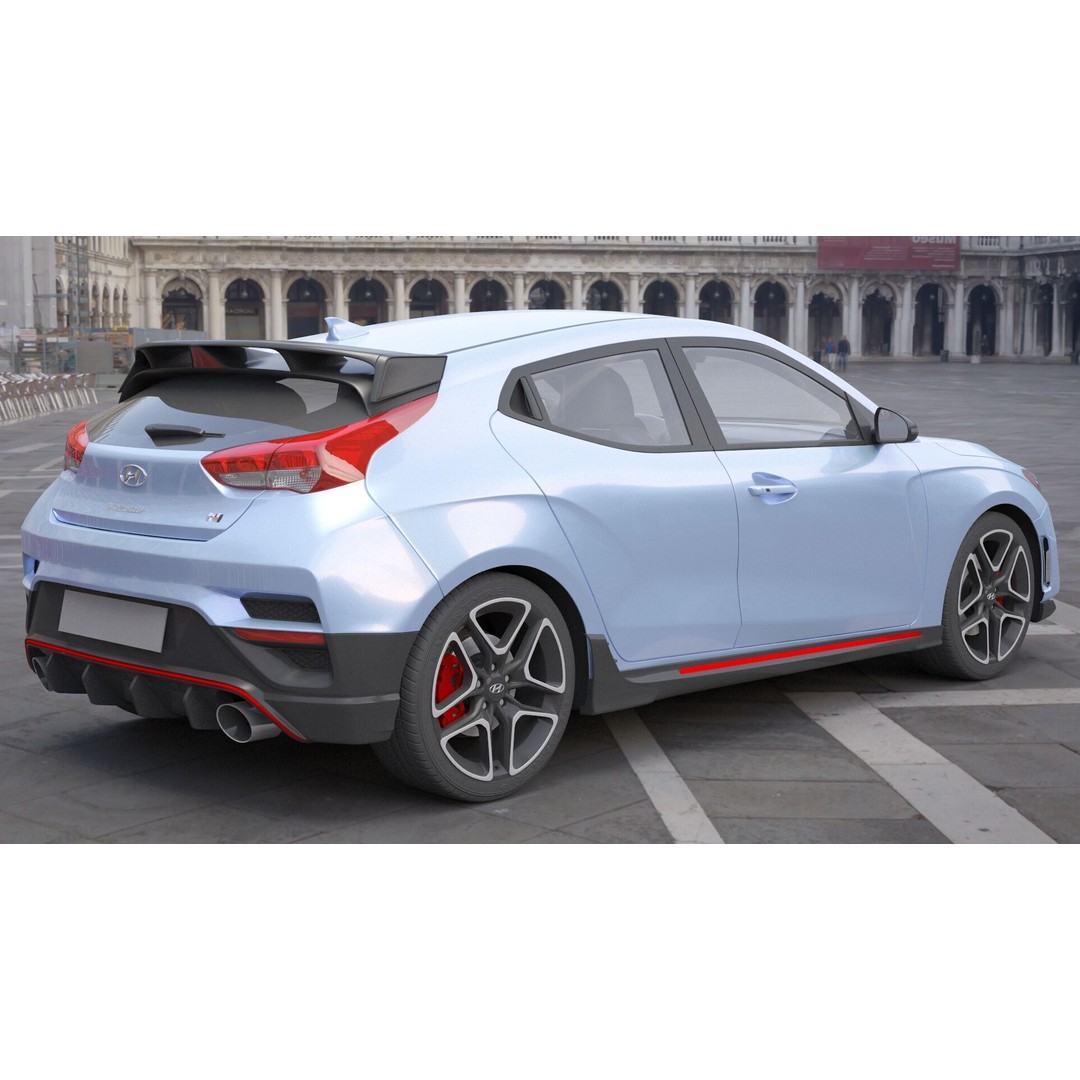 Hyundai Veloster N 3D Model – High Poly Game Ready Asset, FBX, OBJ - View 4