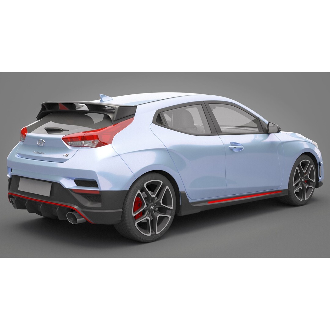 Hyundai Veloster N 3D Model – High Poly Game Ready Asset, FBX, OBJ - View 8