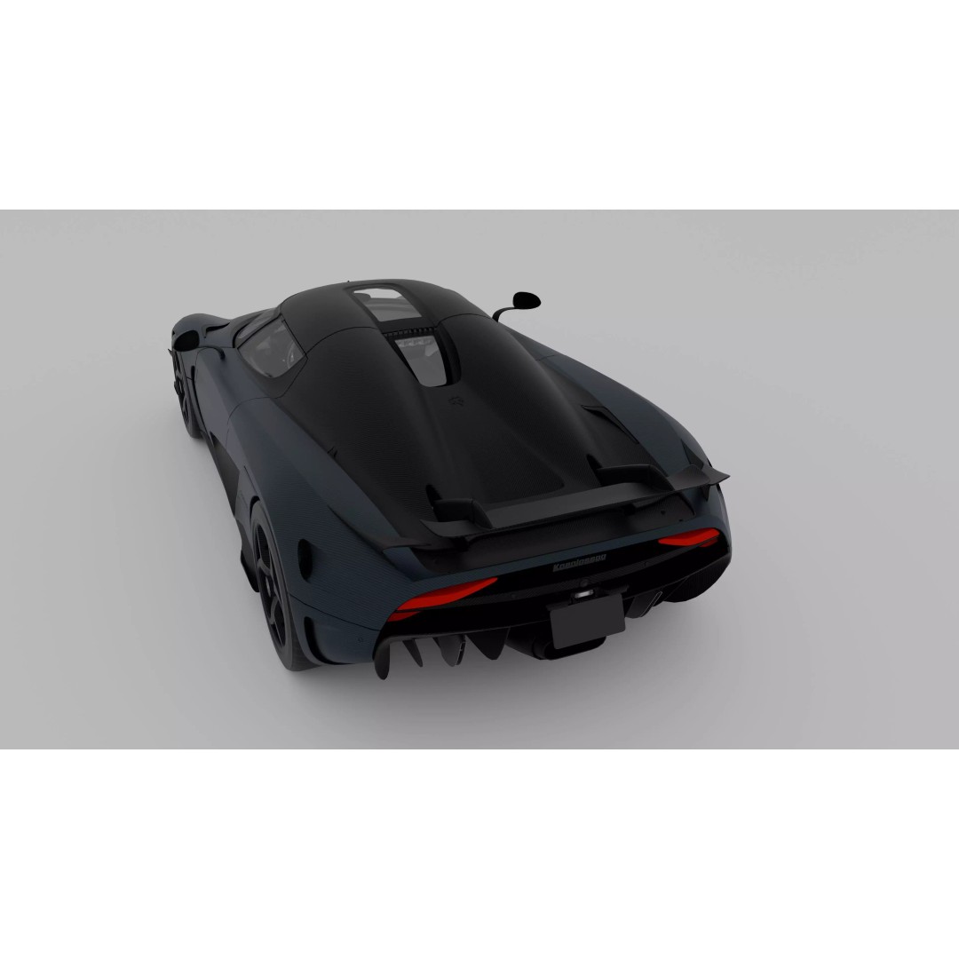 Koenigsegg Regera 3D Model – High Poly Game-Ready Asset, FBX, OBJ - View 10