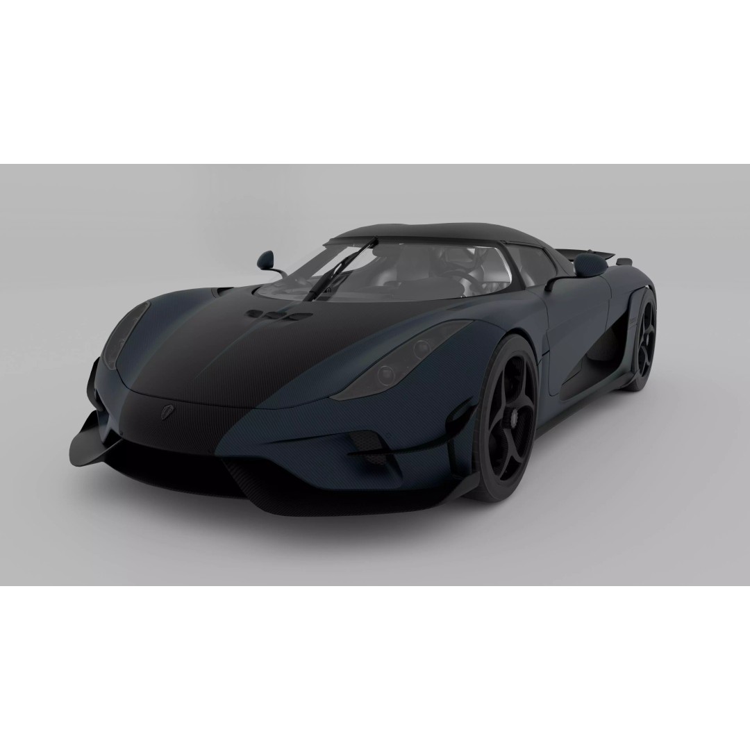 Koenigsegg Regera 3D Model – High Poly Game-Ready Asset, FBX, OBJ - View 3